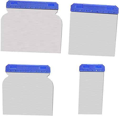Profiwoab Japanspachtel-Satz 4-teilig 4 Spachtel Set/Federbandstahl-Säurefest/Flexibel-Zum Verfüllen und Glätten (50/80 / 100/120 mm | 4-tlg.)