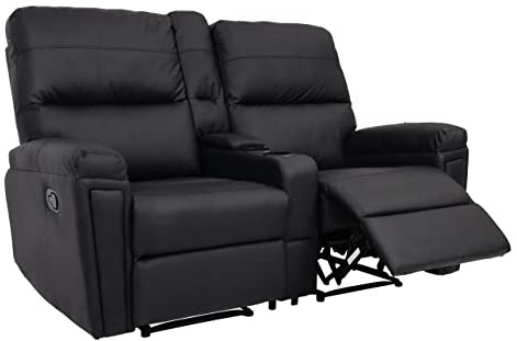 Mendler HWC-K17 - Sillón de cine (2 unidades, piel sintética), color negro