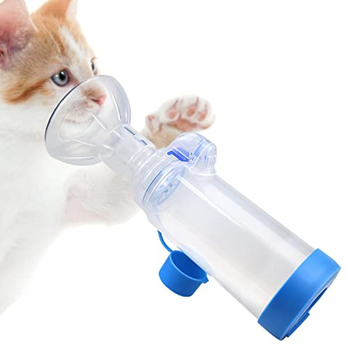 Xunboo Entretoise d'inhalateur de Chambre pour Animaux de Compagnie pour Chat ou Chien avec indicateur de Respiration Exclusif (Masque pour Chat)