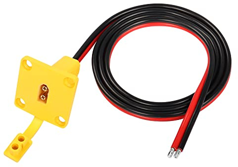RIIEYOCA XT60 Adaptateur avec câble de panneau XT60 Câble de charge XT60 mâle vers fil nu Câble d'alimentation pour panneau solaire E-Bike Fatshark Skyzone FPV Moniteur Alimentation (1 m)