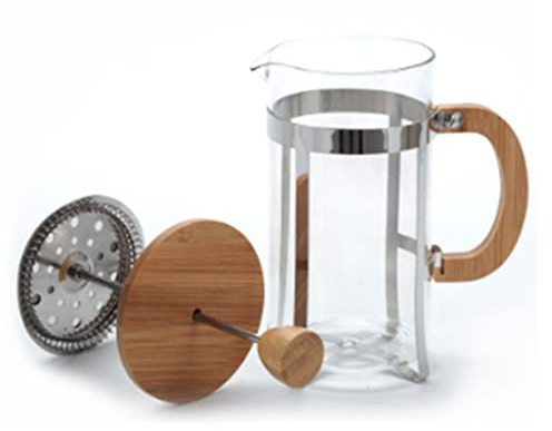 KENANLAN Olla de Prensa Francesa, Cafetera de Vidrio de Borosilicato Resistente Al Calor de Grado Alimenticio Profesional para Restaurante en Casa, 1000ml