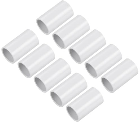 sourcing map PVC-Schlauchkupplung, gerade Armaturen, 20 mm, Anschluss für Schlauch, elektrische Leitungen, 10 Stück