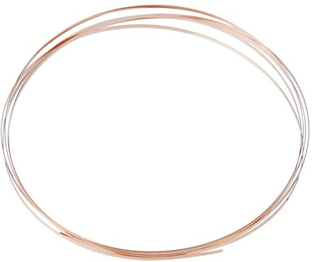 GOMAKERER 4 Stränge Kupferdrähte Für Schmuck, 1mm Breit Hellgoldener Flacher Schmuck-Basteldraht Schmuck-Lötdrähte Für DIY-Bastelarbeiten, Handgefertigt