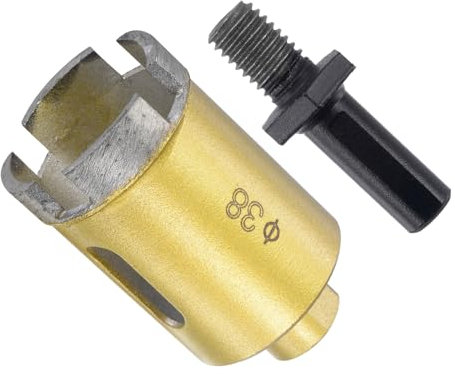 CoCud Diamond Drill Bits Set, 38mm Cutting Diameter, Brazed Diamond Core Drill Bits with M10 Arbor Adapter - (Applications: for Tile Ceramic Marble Stone)