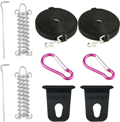 NIYATA Heavy Duty Ratchet Straps with Hooks,Awning Storm Straps,Awning Tie Down Kit, for Caravan Awnings, Tie Down Kit, Awning Accessories