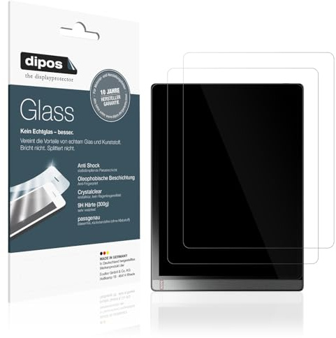 dipos I 2x Displayschutz 9H klar kompatibel mit Onyx Boox Tab X Schutzfolie Anti-Shock Folie