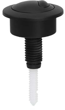 Botón pulsador de cisterna de inodoro de doble descarga para modelo 49, botón de plástico ABS, apto para agujeros estándar de cisterna de 38 a 42 mm (negro)