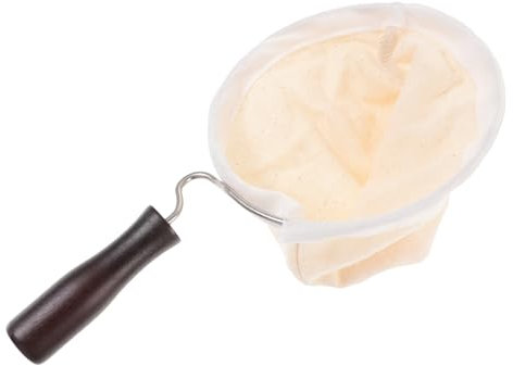 Cabilock Bolsa De Filtro De Café De Franela Duradera Mango De Madera Bolsa Coladora De Té Para Filtro Cafetera