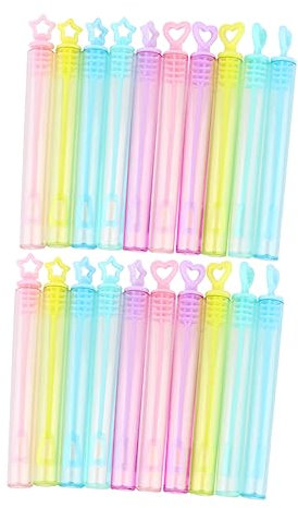 Abaodam 30 Stück Leere Seifenblasenstäbe Candy Farben Kleiner Behälterröhrchen Partyzubehör Für Kindergeburtstag Hochzeit