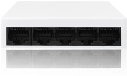 Mcclellanty Conmutador Ethernet de Red No Administrado de 100 M, Concentrador de ConmutacióN LAN RJ45 RáPido, Conmutador de Escritorio Inteligente Ethernet, Enchufe Europeo de 5 Puertos
