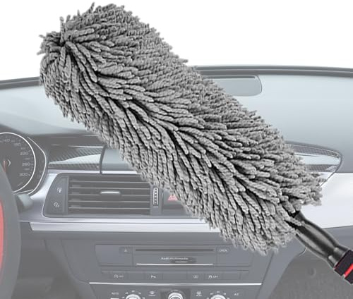 Generico Piumino per Auto,Pulitore Telescopico Per Auto | Piumino da Pulizia Portatile Antistatico per Sedili, Cruscotto, Interni ed Esterni