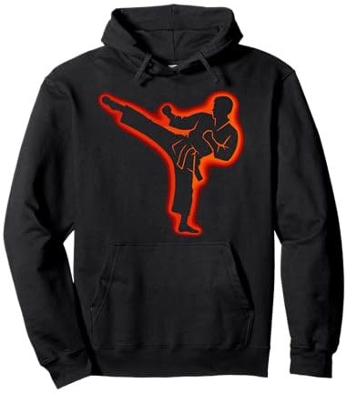 Taekwondo, Karate, Arti Marziali, Ragazzi Bambini Uomini, Karate Kick Felpa con Cappuccio