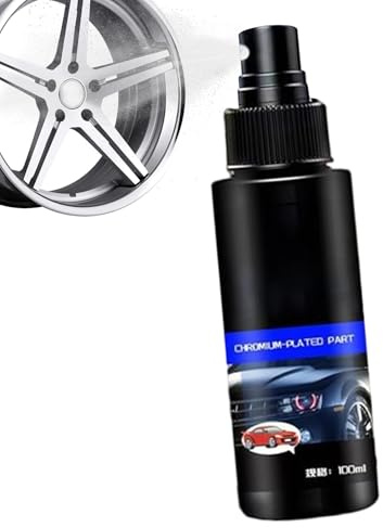 Krmoau Pulimento Para Cromo De Coches | Pulimento Para Cromo De Moto - 300ml Compuesto De Renovación Spray Removedor De Óxido Renovador Limpiador | Renovación Ruedas Auto Moto Bicicleta