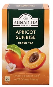 Ahmad Tea Apricot Sunrise Black Tea, 20 Count, Pack of 6