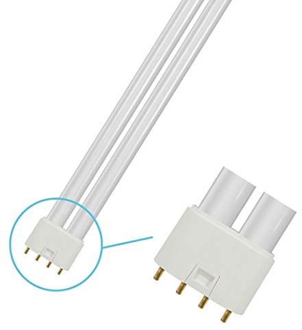 Crompton Lamps CFL PLL 55W 2G11 Dimmable Single Turn L-Type 4000K Cool White Frosted 4510lm Compact Fluorescent Dulux-L Biax-L Lynx-L Opal Bright Light Bulb