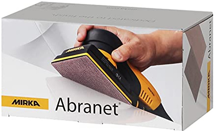 Mirka Abranet Schleifstreifen 70x125 mm Klett Korn P240 50 Stk | Mirka Abranet Schleifnetz mit Klett für Holz Spachtel Lack Kunststoff hohe Standzeit und Staubabsaugung