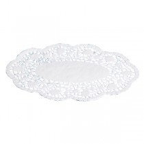 Staufen Moccadeckchen, Tortenspitzen 15x22cm oval, hochweiß, Keramik, Formal, Tortenplatte