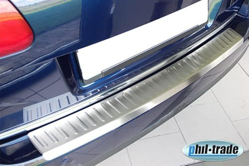RECAMBO Ladekantenschutz Edelstahl kompatibel für VW Passat 3C B6 Variant, Kombi | 2005-2010 - matt gebürstet mit Textur - Styling und Schutz für die Stoßstange