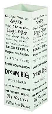 HAKU Schirmständer moderner Regenschirmständer weiß, Metall - Maße: B 16 x H 48 x T 16 cm