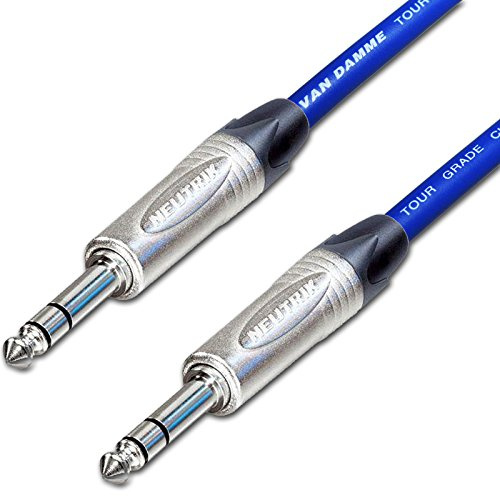 ¼ Jack to ¼ Jack Lead. NEUTRIK:6.35mm:TRS:Stereo:Balanced Cable. 3m 6m 10m (30m, Black)
