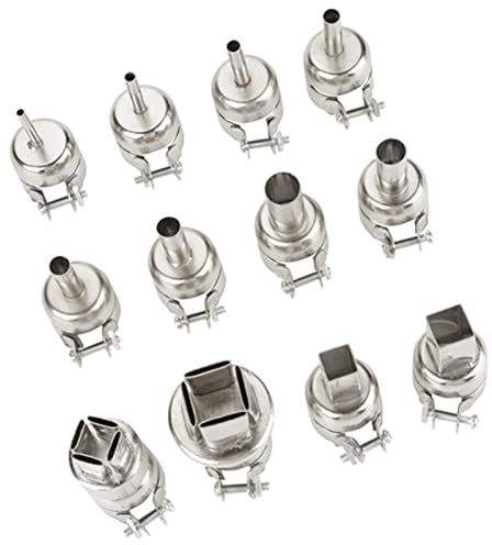 12pcs Steel Heat Gun Nozzles Kit for 850 Hot Air Soldering Station Repair Tool Accessory - Heat Resisting