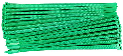 Kabelbinder Grün 150 mm x 2,5 mm, 300 Stück, hochwertiges Grün Nylon Kabelbinder, hitzebeständig und langlebig, geeignet für die Innen- und Außenbereich.