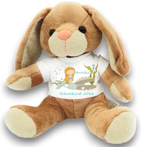 Kilala Hase Kuscheltier für die Zuckertüte Schultüte mit Wunschname Hase Topping für die Schultüte (Meerjungfrau)