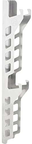 Speedway Motors Heavy-Duty Jack Stand Wall Mount Rack - Holds 2-12 Ton, Aluminum/Steel, Vertical Storage for Shop/Garage, Laser Cut, Press Bent, Light, Strong, Easy Install, 26.5 x 2.8 Inches