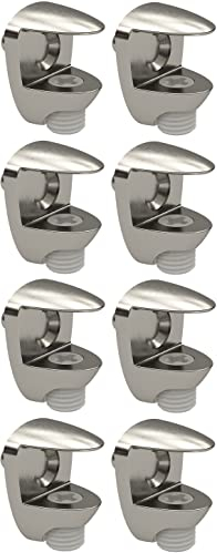 cyclingcolors 8x reggipiani perni supporto mensole 5mm acciaio con vite per spessore cristallo 8mm - 10mm staffe acciaio tasselli scaffale mobili