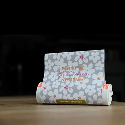 HappyLife Geschirrhandtuch Geschirrtuch (Mehr Zeit mit Glücklichsein)