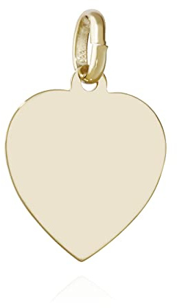 NKlaus Kettenanhänger Herz 333 Gelb Gold 8 Karat oder 925 Silber hochglanz 14x12mm Damen Amulett