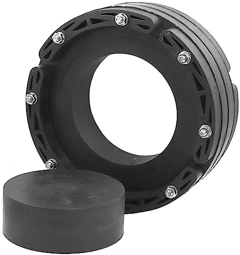 WITTKOWARE DN200 Mauerdurchführung 1-fach (110-160mm) | 200mm Ringraumdichtung druck- & radondicht | Kabeldurchführung für Kernbohrung/Futterrohr | PA6-30 Druckplatten & V2A Edelstahl-Schrauben | PA6-30 Druckplatten & V2A Edelstahl-Schrauben