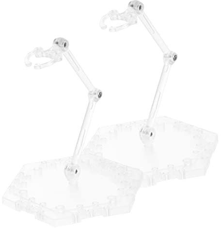 ifundom 6pcs Action Figure Display Rack Desktop Figure Holder Printed Figurine Stands Easy to Assemble Stands for Display