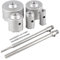 EXLECO 9 Brocas Hormigón Set Coronas para Metal Sierra Corona Hormigon, 5 Broca Sierra 30/40/65/80/100 mm con 300mm Mango Redondo SDS Plus & SDS Max 2 Taladro Centrado, Brocas para Metal Taladro Hueco