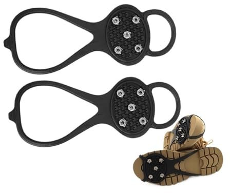 MZPOZB Steigeisen 24 Zähne gebündelte Steigeisen, Spike-Schuhe, rutschfeste Schuhe, Eisgreifer, Wandern, Klettern, Überschuhe, Traktionsstollen, Stahlstollen Crampons(B - Size 34-45)