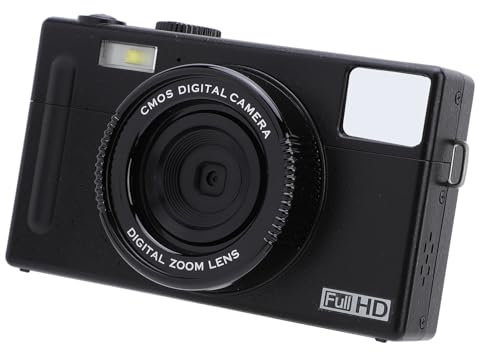 Fotocamera Digitale, 48MP 1080P Zoom Digitale 16X Anti Shake Punta e Scatta Fotocamera HD Schermo IPS da 3 Pollici Piccola Fotocamera Compatta con Filtri Multipli per Adolescenti