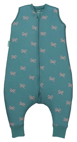 molis&co - Sacco Nanna con Piedini - Sacco Nanna Invernale per Bambini - Sacchi Nanna 2.5 tog con Piedini - 100% Cotone (Oeko-Tex 100) - Bows (3 Anni)