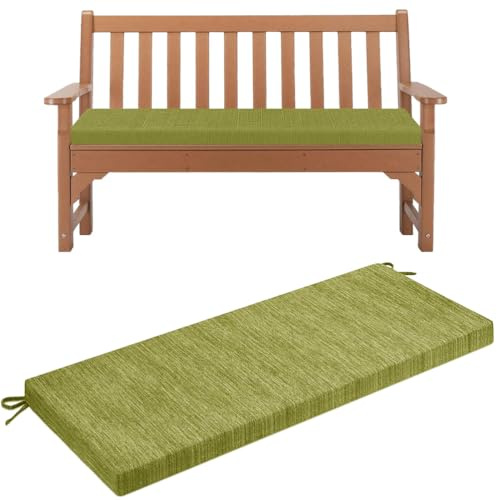 Bankauflage Outdoor, Sitzkissen Sitzauflage Sitzpolster Bank Leinenstoff, Waschbare Gartenbank Auflage Bankkissen, Abnehmbarer Bankauflagen Sitzbank Auflage Sitzauflage Gartenbank,No10,140X50X5CM