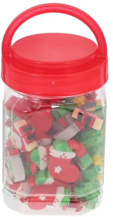Angoily 50pezzi Gomme Natalizie Per Ragazzo Ragazza Compatto Con Babbo Natale Figura Albero Di Natale in Materiale Sicuro Tpr Per Premi e Festività Natalizie