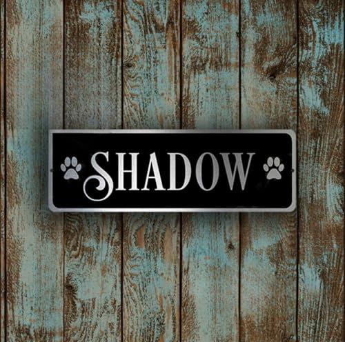 Targa personalizzata in acrilico per cuccia per cani, targhetta con nome, decorazione regalo per gli amanti dei cani (45,7 x 15,2 cm%,5 x 15 cm)