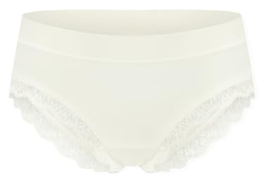 Schiesser Bygel-BH med skal och spets – unik bomull, Off-white_183136, 44