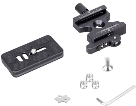ARTCISE QC50F Knob lock and lever lock 2-in-1 Universal Quick Release Clamp and Plate for Arca Swiss Tripod Ball Head Quick Release Plate