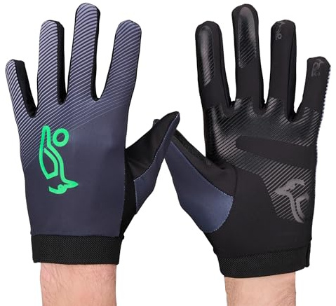 Kookaburra Nitrogen Hockey Gloves – Full-Finger Grip, Lightweight Pair, Black (S)