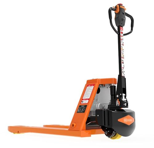 LJYKBFL Transpaleta eléctrica con batería de Litio, Capacidad de 2000 kg, 117 cm de Largo x 68 cm de Ancho, Horquillas para manejo de Materiales, asa multifunción.