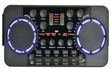 Controladora DJ, Tarjeta de sonido compatible con Bluetooth, interfaz de, mezclador, DJ, efectos digitales, consola de reducción de ruido, grabación USB