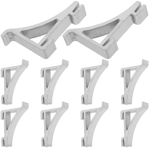 Generic 10pcs Aluminium Refrigerator Shelf Clips Multi-Functional Adjustable Freezer Shelf Supports Fridge Hardware Accessories for Commercial and Vertical Freezers