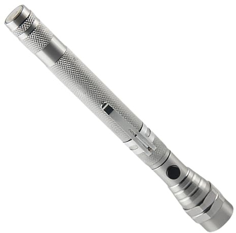 Lampe de poche LED extensible magnétique, lampe de poche télescopique avec aimant