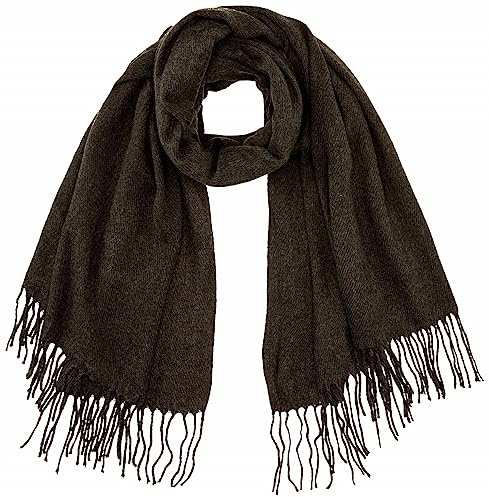 ONLY Damen ONLANNALI Weaved Scarf CC Schal, Dark Grey Melange, ONE Size, Einheitsgröße