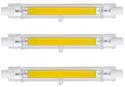 CTKcom 118mm/4.65In 15W White 6000K R7S LED Bulb (3 Pack) 110V T3 J Type Halogen Bulb Replacement 150W Halogen Bulb Equivalent Double Ended