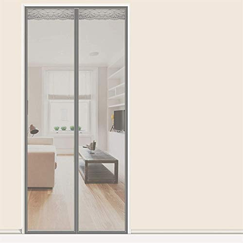 AMZERO Zanzariera Magnetica Finestra, 75x235cm Zanzariere su Misura Totalmente Magnetica Chiudi Automaticamente per Porte d'IngressoPorte Cortili, Grigio